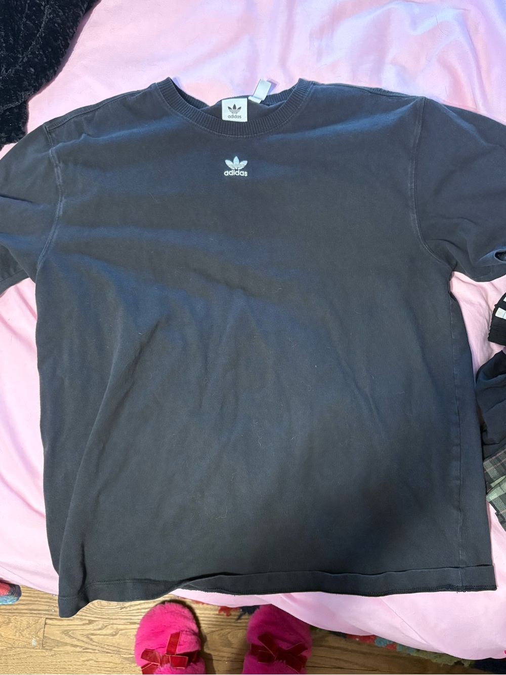 adidas women’s Black Short-Sleeve Trefoil Tee